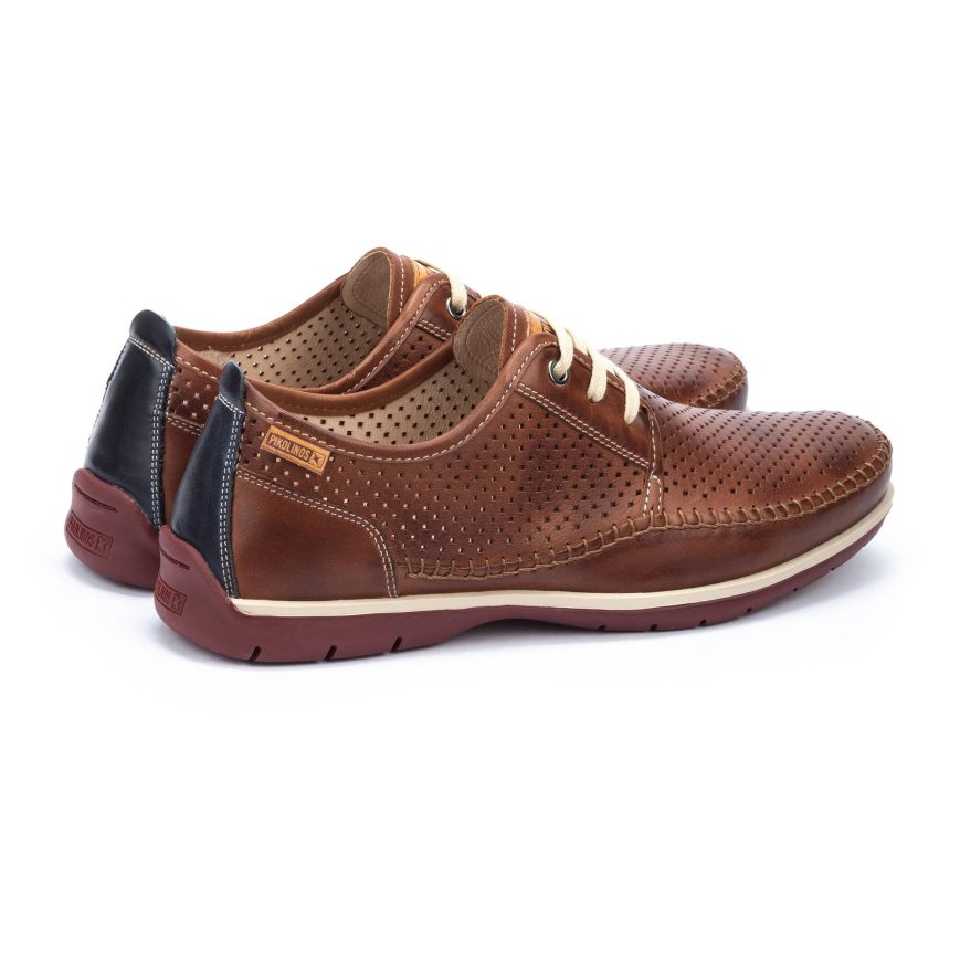 Men's Pikolinos MARBELLA Boat Shoes Brown | NZ V803A71